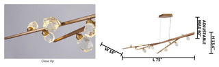 Bethel International LIGSRCUS 12-Light LED Chandelier, Gold
