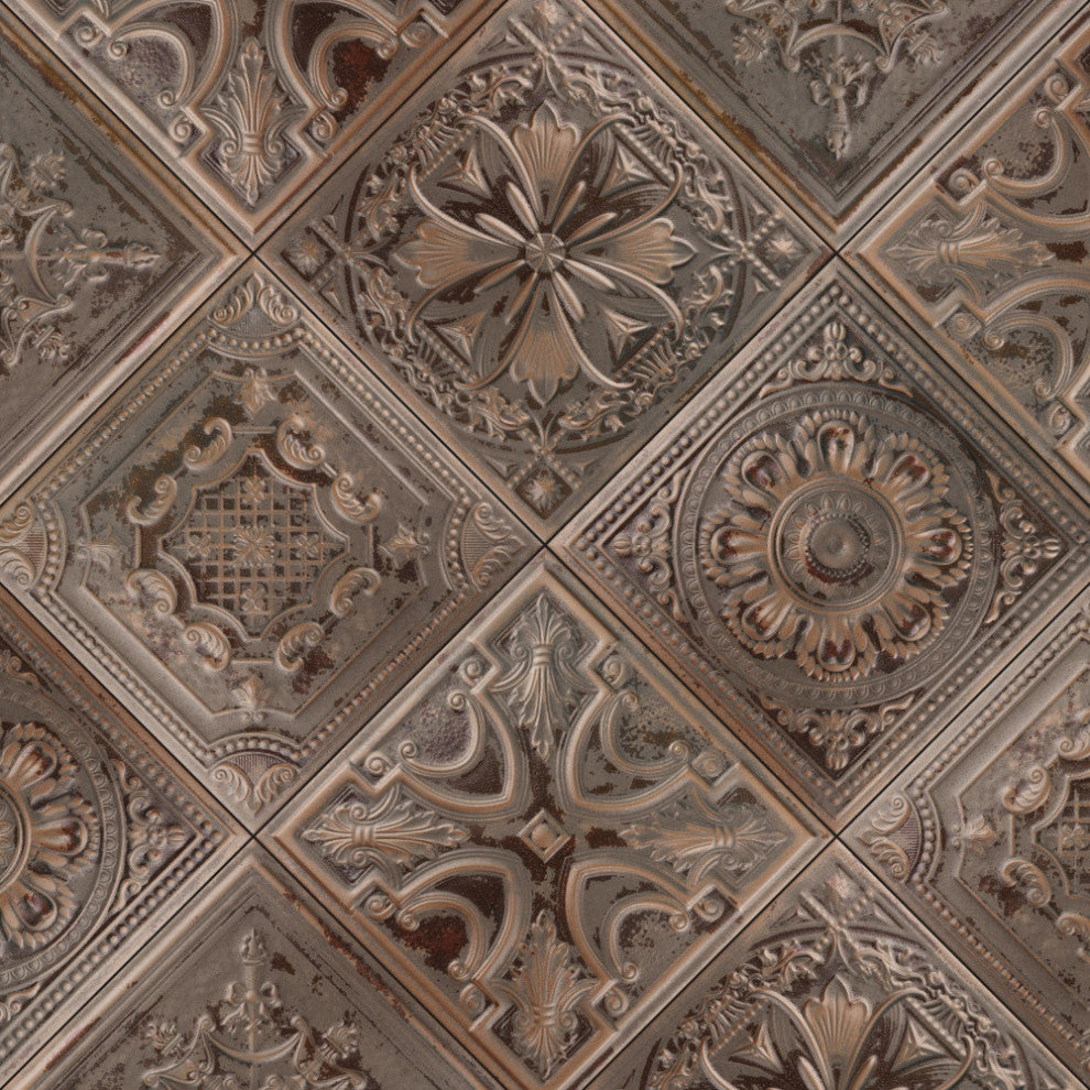 Fitz Copper Ceramic Wall Tile