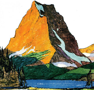 "Sun Mountain" Painting Print on Wrapped Canvas