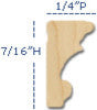 Olney Carved Wood Molding, 7/16"
