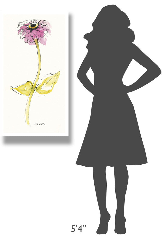 "Zinnia I" Digital Paper Print by Shirley Novak, 20"x38"