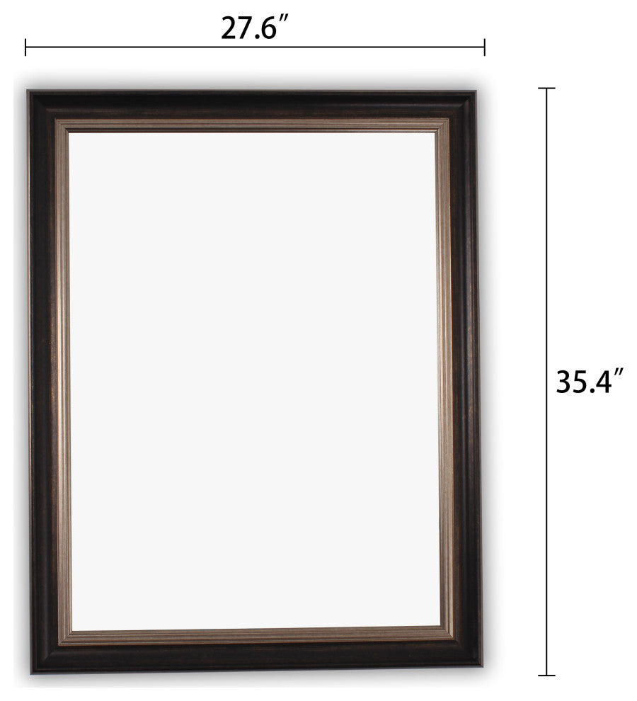 Chloe''s Reflection Black Walnut Finish Framed Wall Mirror