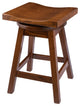 Rustic Urban Swivel Bar Stool in Quarter Sawn Oak, Michael's Cherry, Bar Height