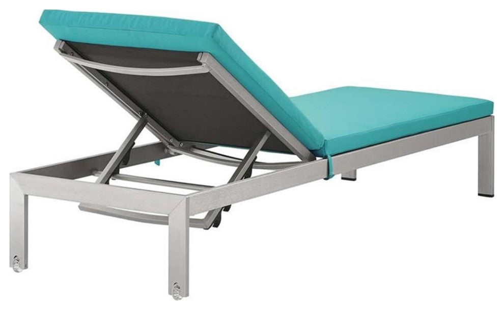 Shore Chaise with Cushions Outdoor Patio Aluminum, Set of 6
