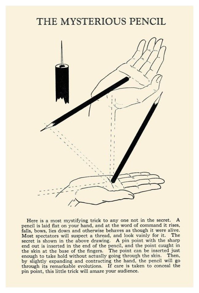 "The Mysterious Pencil" Digital Paper Print by Retromagic, 17"x24"