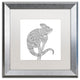 Filippo Cardu 'Spirit Animals 6' Art, Silver Frame, White Mat, 16x16