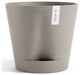 Ecopots Venice Modern Recycled Plastic Planter w/ Water Reservoir, Taupe, 16"