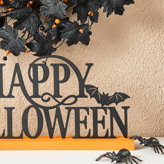 18"L Halloween Wood & Metal Table Decor