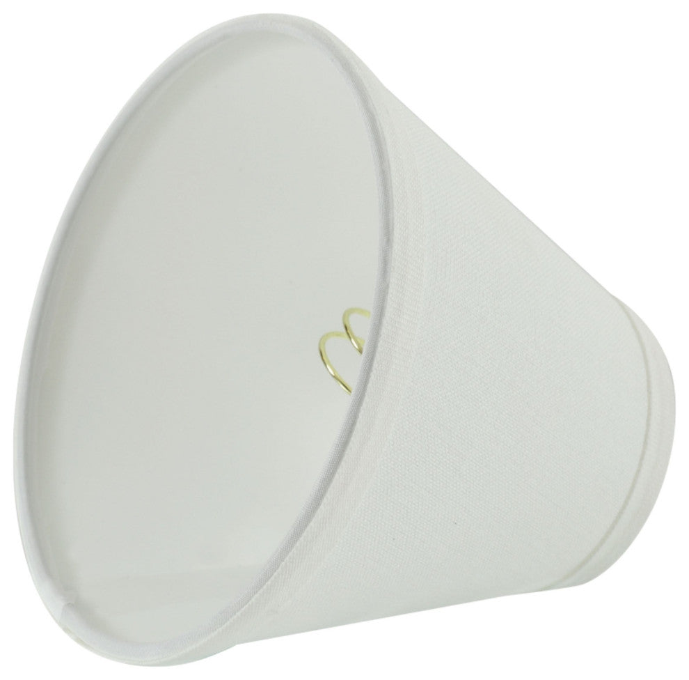 32103-9 Small Hardback Empire  Chandelier Clip On Lamp Shade White 3"x6"x5"