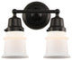 Innovations 623-2W-BK-G181S 2-Light Bath Vanity Light, Matte Black