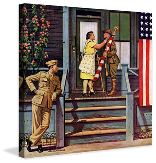 "Two Generations of Vets" Print on Canvas by Stevan Dohanos