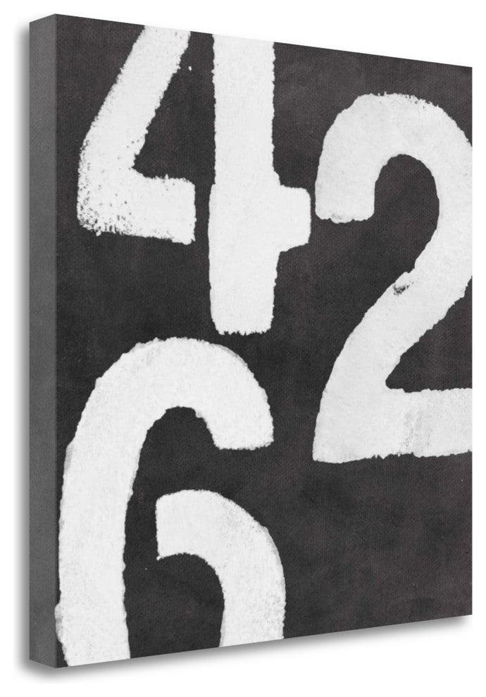 "Black And White 246" By Linda Woods, Giclee Print on Gallery Wrap Canvas
