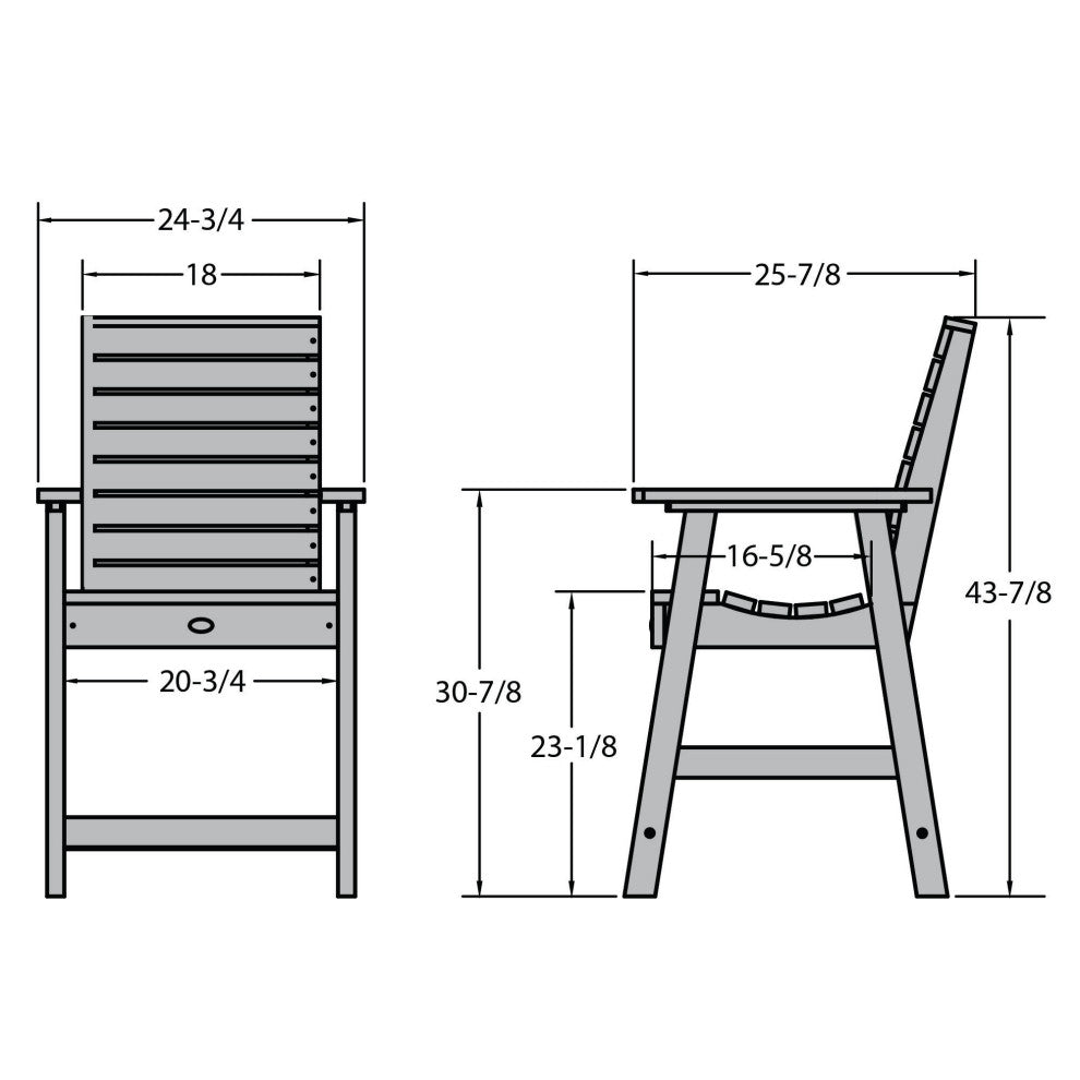 Glennville Counter Dining Arm Chair, Weathered Acorn, Black