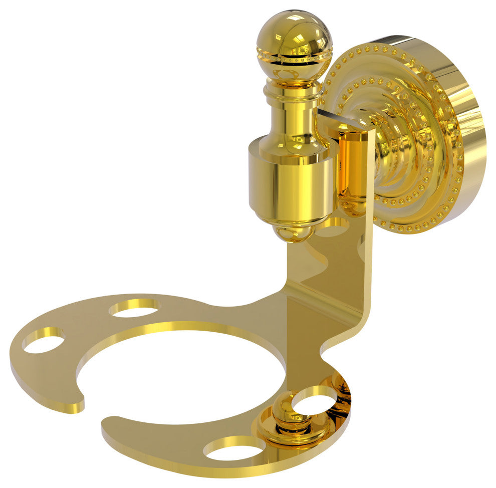 Retro Dot Tumbler and Toothbrush Holder, Polished Brass