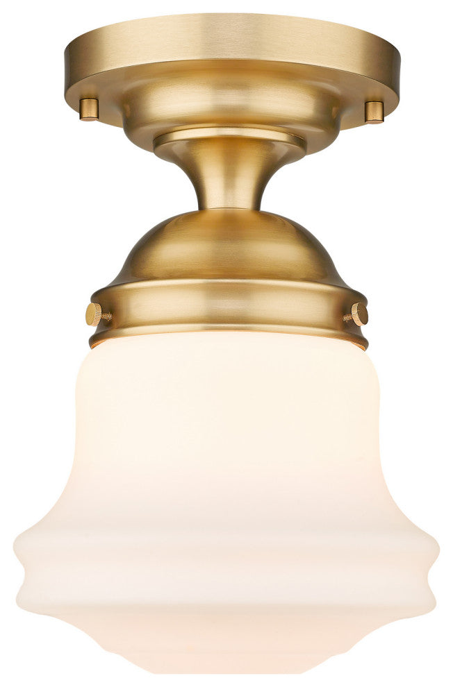 Zlite 735F10-HBR 1-Light Flush Mount, Matte Opal
