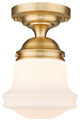 Zlite 735F10-HBR 1-Light Flush Mount, Matte Opal