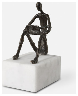 Uttermost - 18162 - Sculpture - Sit Back, Relax And Read - Dark Brown