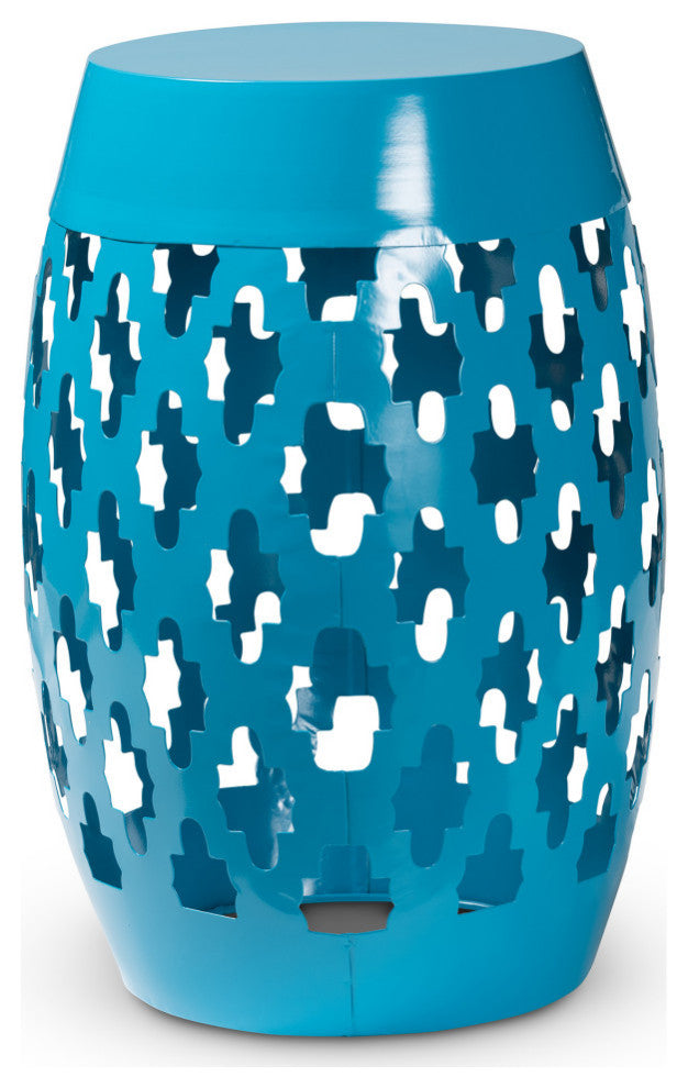 Elenor Contemporary Outdoor Side Table, Blue