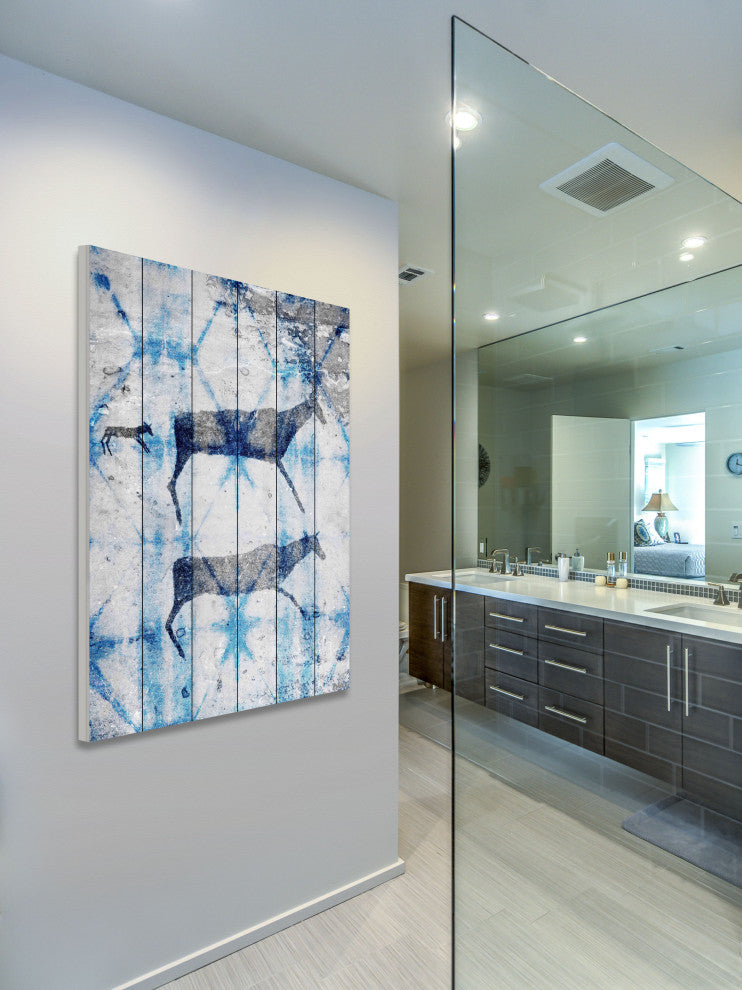 "Ancient Art" Print on White Wood, 40"x60"