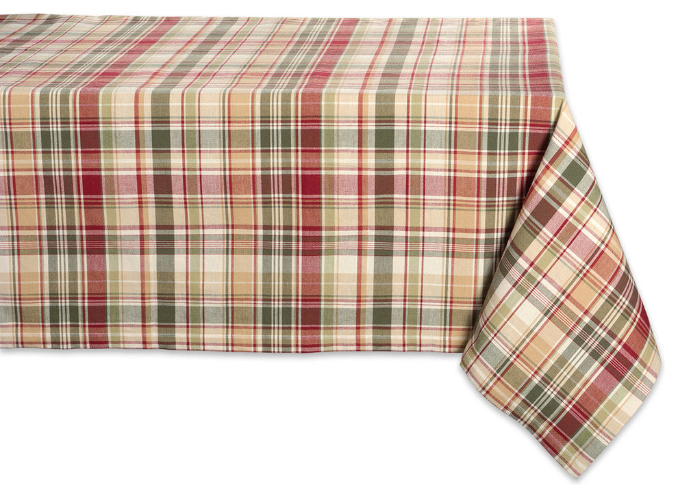 DII Give Thanks Plaid Tablecloth 60"x104"