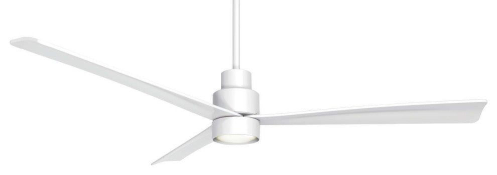 MinkaAire Silver Simple 52" 3-Blade Indoor / Outdoor Ceiling Fan w/ Remote
