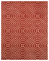Red Contemporary Geometric Marla Area Rug