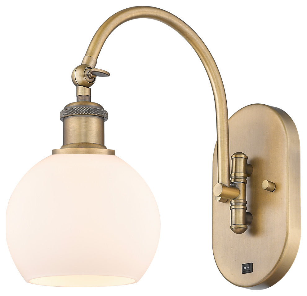 Innovations 518-1W-BB-G121-6 1-Light Sconce, Brushed Brass