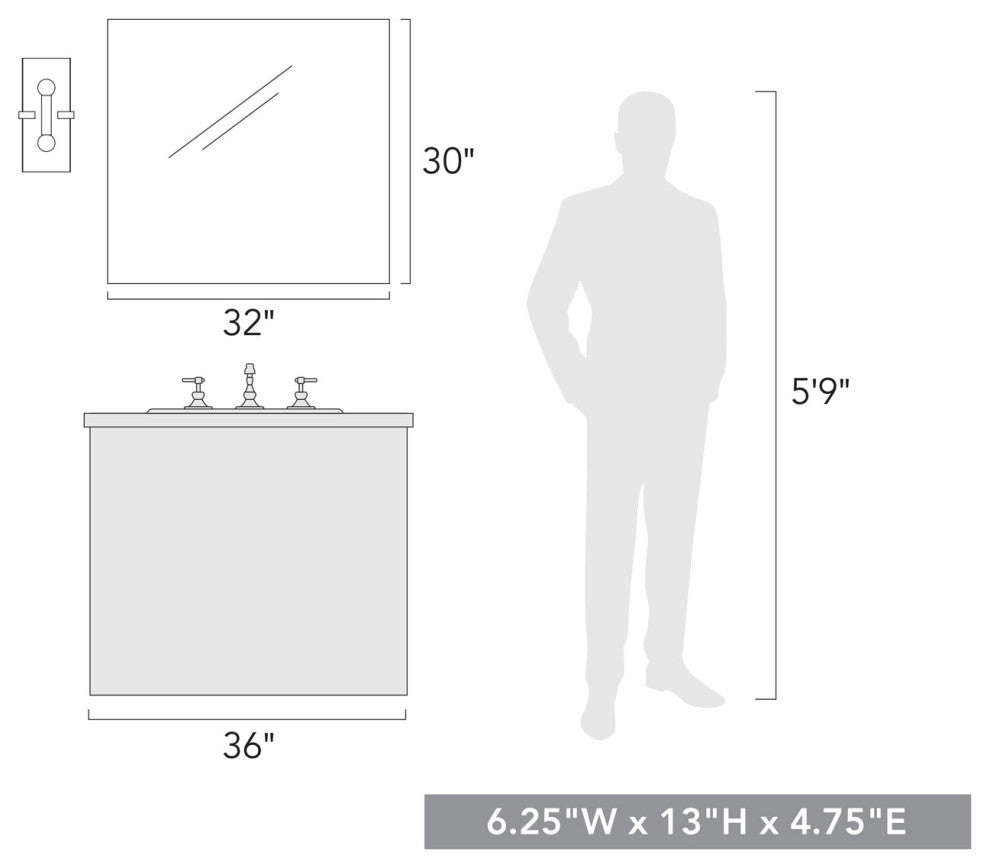 Golden Lighting 3164-WSC HWG Aenon 2 Light 13" Tall Wall Sconce - Pewter