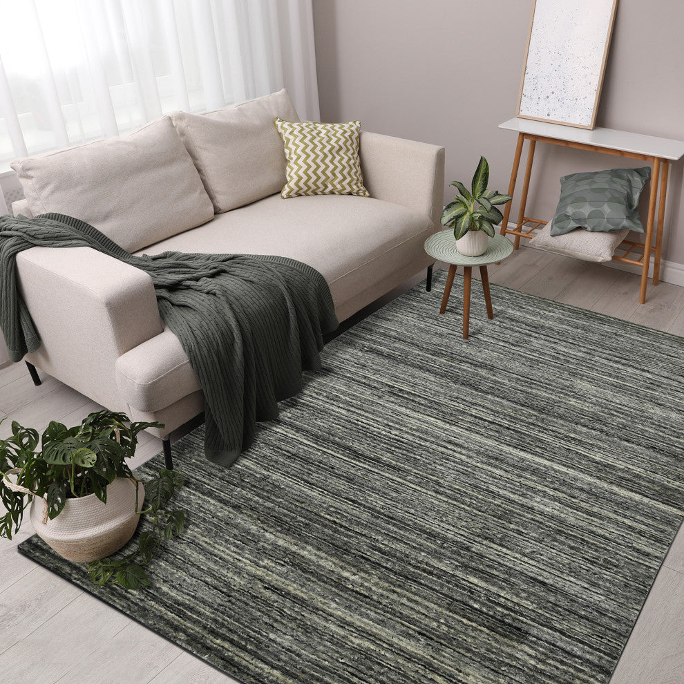 Heaven Lumia Area Rug, Gray, 9' x 12', Striped