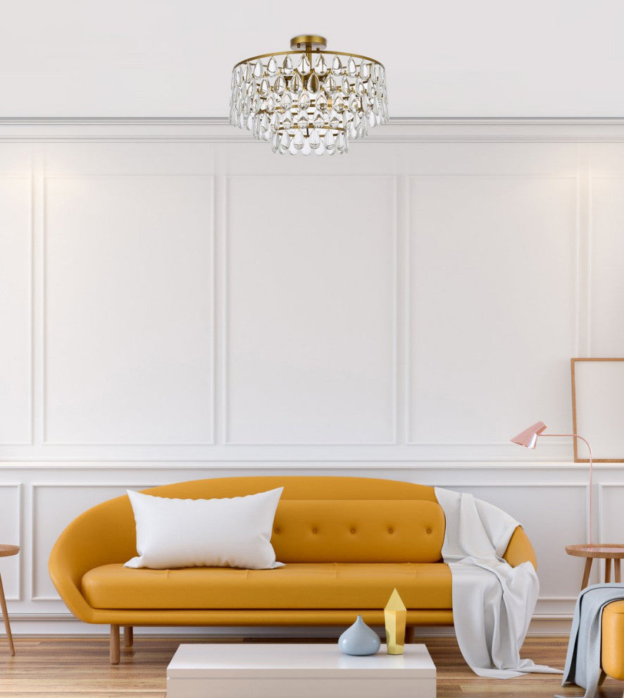 Murphy 20" Flush Mount, Brass