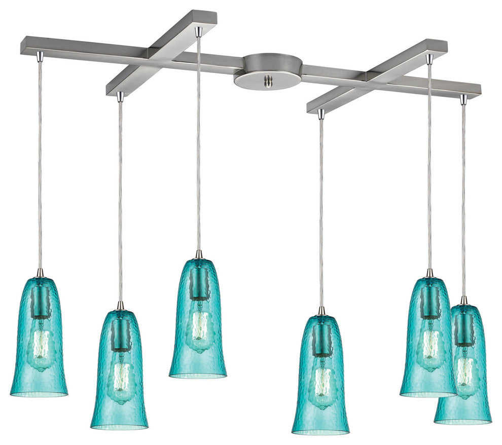 ELK Lighting Mini Pendant Hammered Glass
