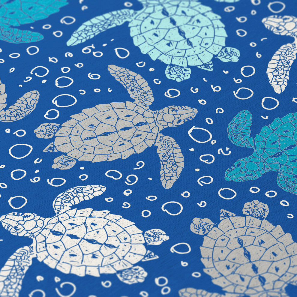 Indoor/Outdoor Seabreeze SZ13 Navy Machine Washable 8' x 8' Round Rug