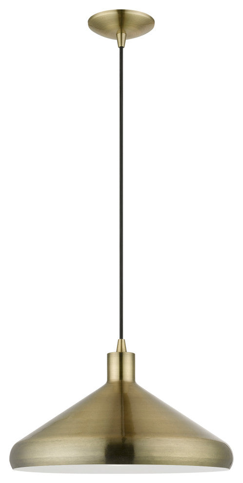 Livex Lighting 1 Light Antique Brass Pendant