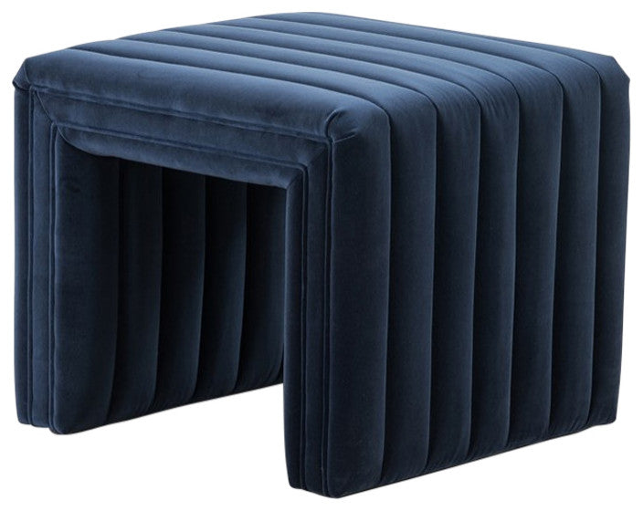 Augustine Ottoman, 21", Sapphire Navy