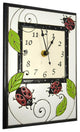 Ceramic Wall Clock With Ladybug Motif