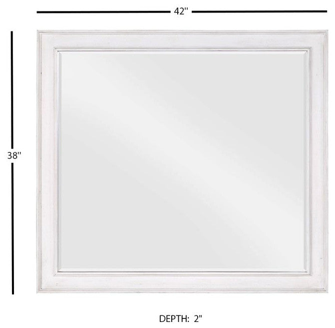 Katia Mirror, Rustic Gray and White Finish