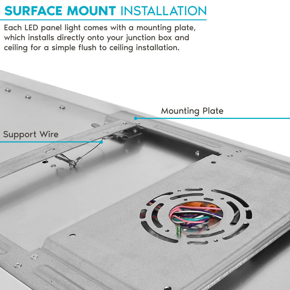 Luxrite 1x4 FT Surface Mount LED Flat Panel 3 Color Selectable