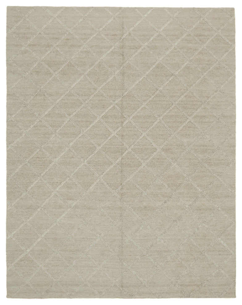 Rug N Carpet - Handmade Modern Design 8' 0'' x 10' 0'' Wool Flatweave Kilim Rug