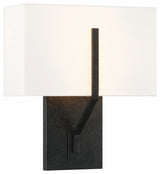 Crystorama Carlyn 2 Light Black Sconce