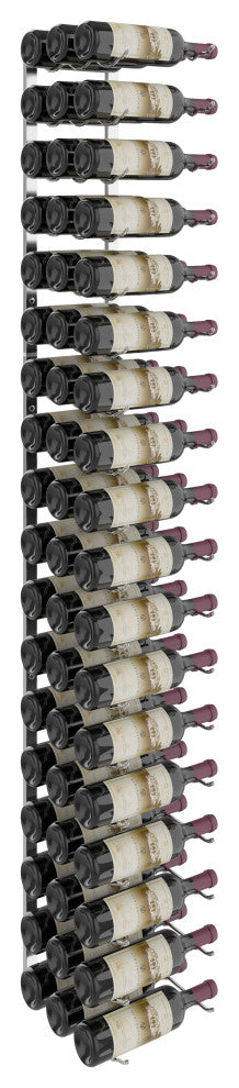 W Series Luxe Wine Rack 6 Wall Mounted Bottle Storage Kit, Chrome, 54 Bottles