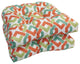 19" U-Shaped Dining Chair Cushions, Set of 2, Rieser Mango