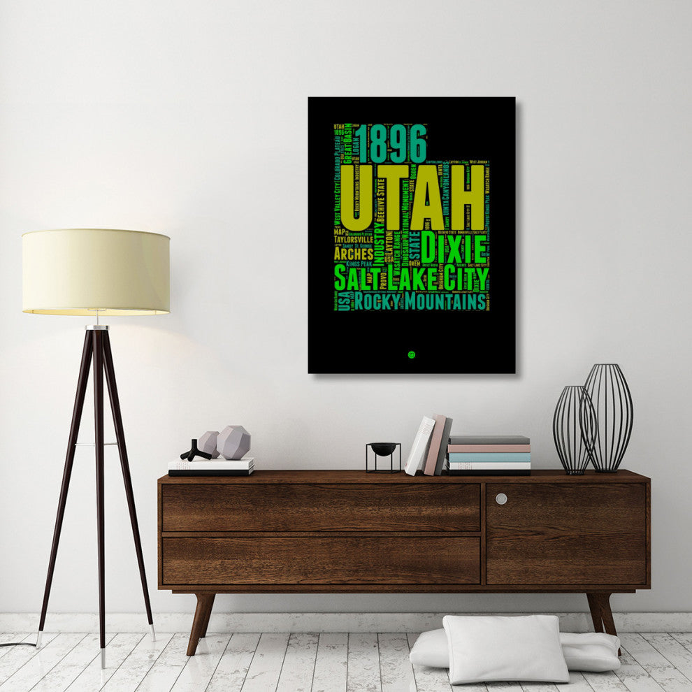 "Utah Word Cloud 1" Fine Art Print