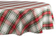 DII Christmas Plaid Tablecloth 70 Round