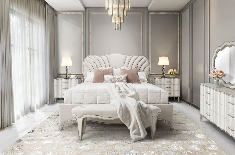 AICO Furniture London Place 8 Piece Queen Bedroom Set