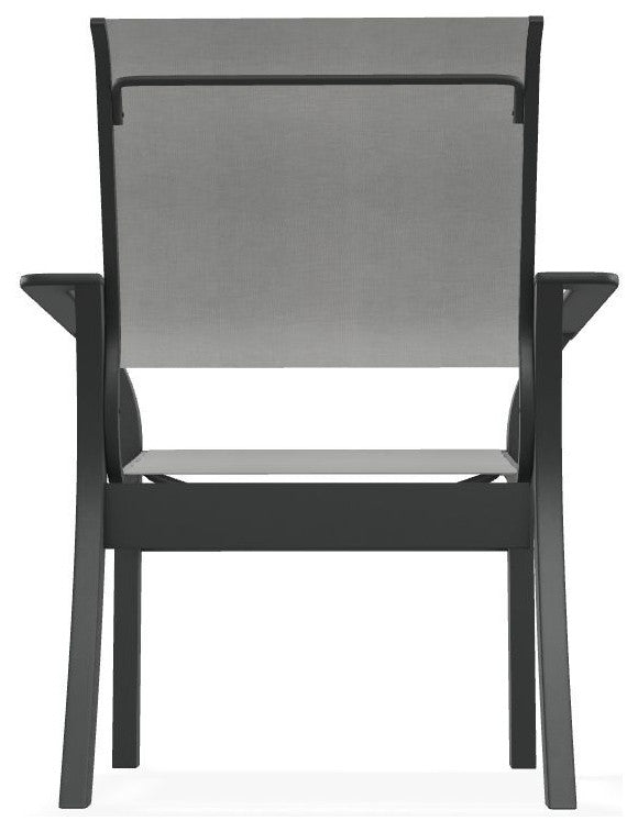 Leeward Sling Stackable Outdoor Dining Chair, Alloy/Graphite