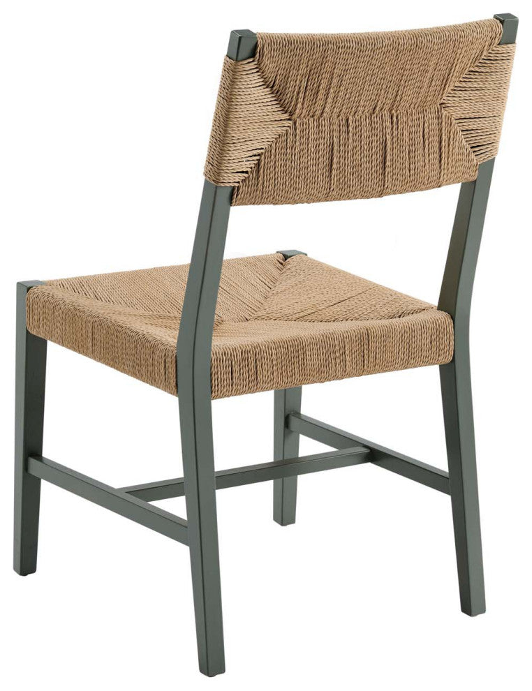 Side Dining Chair, Gray Natural, Wood, Modern, Cafe Bistro Hospitality