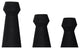 Granfeld Matte Black Textured Decorative Vases, 3-Piece Set