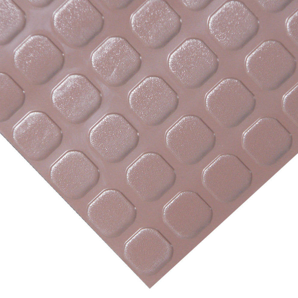 Rubber-Cal "Block-Grip" Rubber Flooring  - 3 Colors - Available in 17 Lengths, Brown, 4ft W X 35ft L