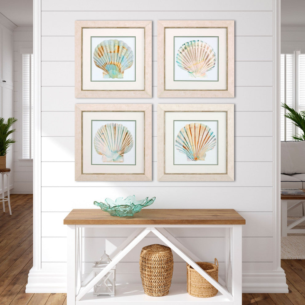 Sea Shape Artwork, 4-Piece Set