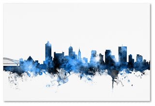 Michael Tompsett 'Memphis TN Skyline White' Canvas Art, 22x32